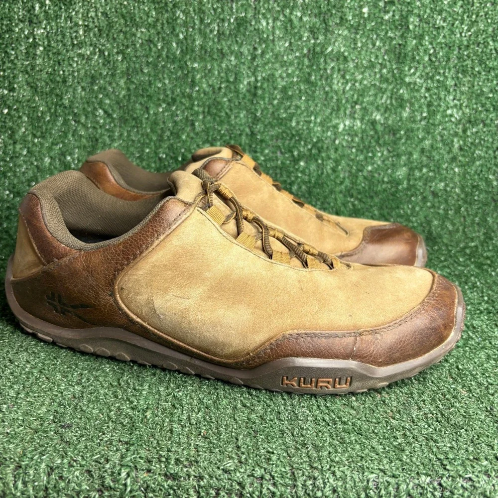 Kuru Chicane Leather Orthopedic Arch Support Hiking Sneaker Brown Mens 10.5 Wide